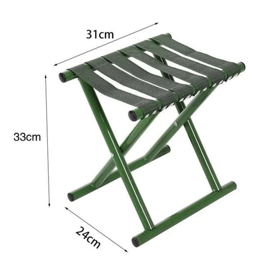 Silla banco taburete plegable metal/nylon para campamento pesca eventos deportivos - Imagen 2