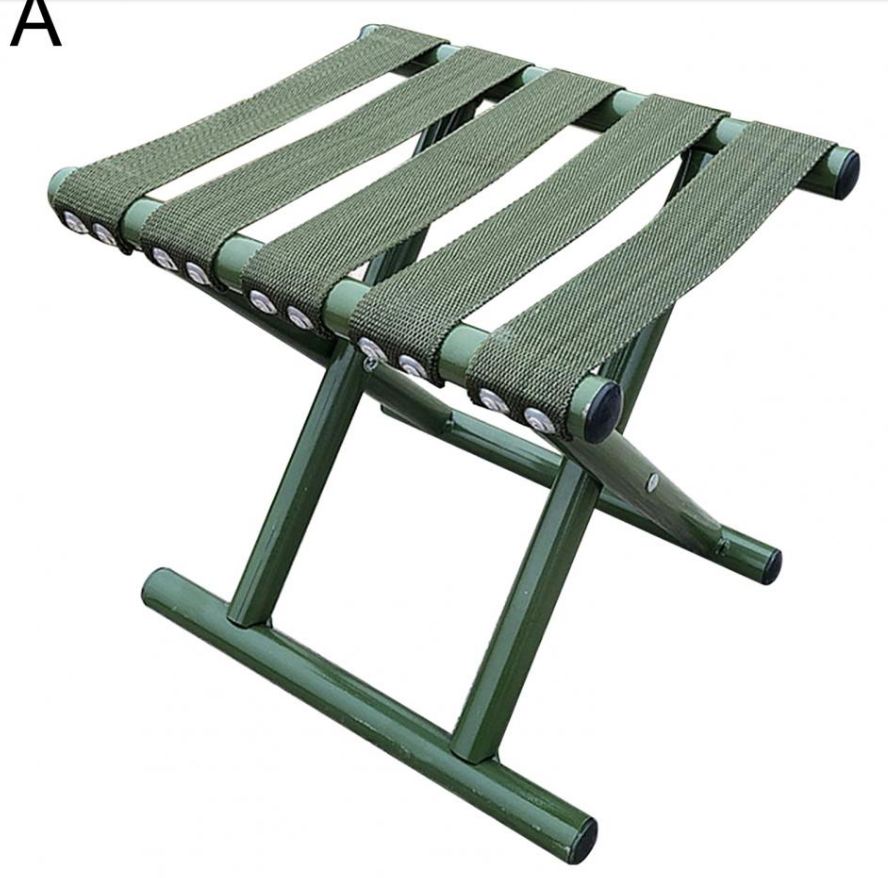 Silla banco taburete plegable metal/nylon para campamento pesca eventos deportivos