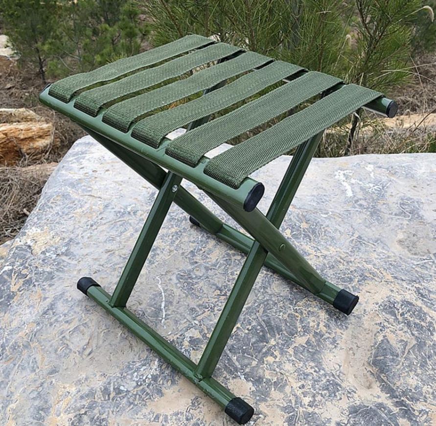 Silla banco taburete plegable metal/nylon para campamento pesca eventos deportivos - Imagen 4